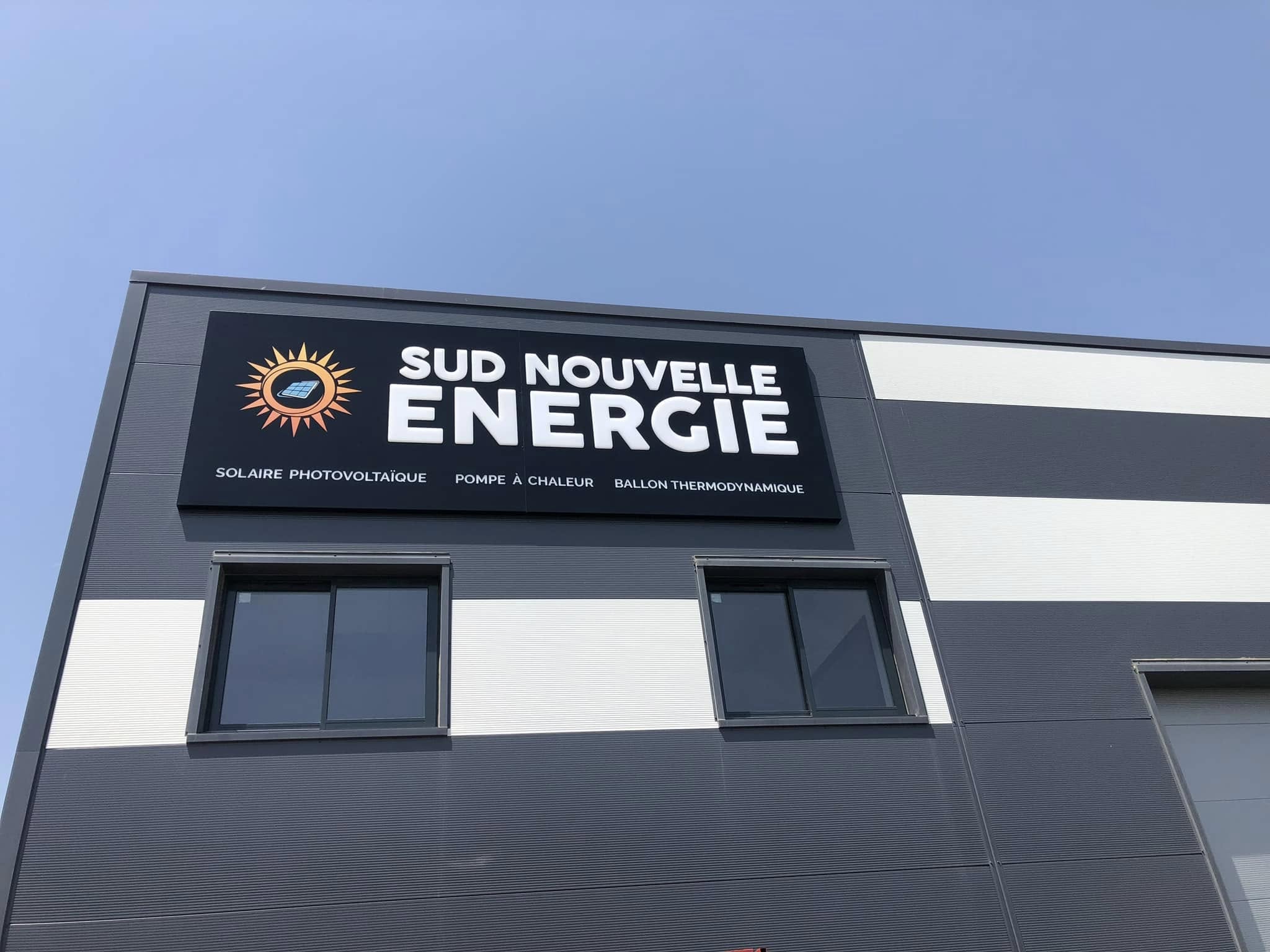 Enseigne de façade Sud Nouvelle Énergie
